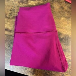 Raspberry Lululemon Wunder Train Leggings